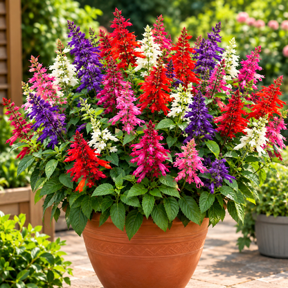 Salvia Vista F1 Hybrid Mix | Pack of 30-35 Seeds | Imported Variety